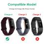 NANW Charger Cable Compatible with Fitbit Charge 4, 2-Pack 3.3Ft USB Charging Cable Cord Clip Dock Accessories Adapter for Charge 4 Smartwatch