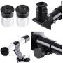 AW 50mm Kids Beginners Astronomical Refractor Telescope Spotting Scope Refractive Eyepieces Tripod