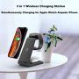 Wireless Charger, 3 in 1 Qi-Certified Fast Wireless Charging Station Charger Stand Dock for iPhone 11/11pro/11pro Max/X/XS/XR/Xs Max/8/8 Plus, Apple Watch Series 5/4/3/2/1, AirPods 1/2/Pro, Samsung S9