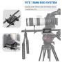 SMALLRIG Camera Tripod Mounting Baseplate w/15mm Rod Clamp Rail Block for Tripod/Shoulder Support System - 1798