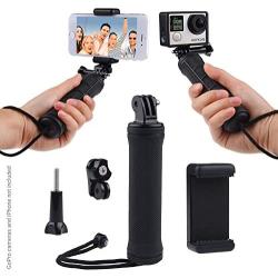 CamKix Stabilizing Hand Grip Compatible with GoPro HERO7 / HERO6 / HERO5, Black, Session, HERO4, Session, Black, Silver, Hero+ LCD, 3+, 3, DJI Osmo Action and Compact Cameras & Phones