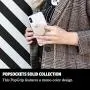 PopSockets PopGrip: Swappable Grip for Phones & Tablets - White on Black