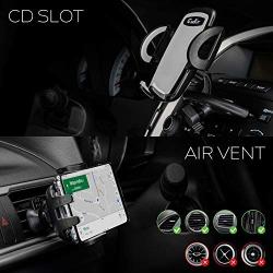 CarKit 2-in-1 CD Phone Holder for Car & Car Vent Phone Mount with Free Bonus Car Charger, Car Phone Mount for iPhone 11 Pro Max Xs Xr 8+ 7 Samsung Galaxy S20 Ultra S10 S9+ S8 & Other Cell Phones