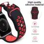 EXCHAR Sport Band Compatible with Apple Watch Band 40mm Series 5/4 Breathable Soft Silicone Replacement Wristband Women and Men for iWatch 38mm Series 3/2/1 Nike+ All Various Styles S/M Black-Red EXCHAR Sport Band Compatible with Apple Watch Band 40mm Series 5/4 Breathable Soft Silicone Replacement Wristband Women and Men for iWatch 38mm Series 3/2/1 Nike+ All Various Styles S/M Black-Red
