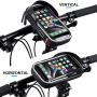 Bicycle Handlebar Bag, Waterproof Mobile Phone Bag, Highly Sensitive Touch Screen, 360-degree Rotation, Suitable for 3.5-6.5 inch Smartphones