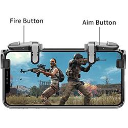 Azlink Pubg Mobile Trigger FortNite Mobile Controller,Sensitive L1R1 Mobile Trigger for PUBG Knives Out Battle Royale Games Joysticks Controller(Black)