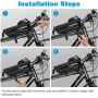 LEMEGO Bike Phone Front Frame Bag Cycling Waterproof Front Frame Top Tube Handlebar Bag with Touch Screen Holder Case for iPhone X XS Max XR 8 7 Plus, for Android/iPhone Cellphones Under 6.5”