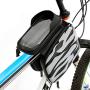 Bicycle Bags, Waterproof Design Bicycle Front Tube Frame Cycling Packages, Touch Screen Mobile Phone Bags, Professional Bicycle Accessories Suitable for a Variety of Bicycles