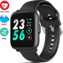 MorePro 18 Sports Mode Smart Watch with Music Control, DIY Screen Fitness Tracker with Blood Oxygen Heart Rate Monitor, Sleep Tracker with Pedometer Step Calories Counter for Men Women