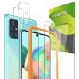 [4 Pack] UniqueMe 2 Pack Camera Lens Protector for Samsung Galaxy A71 4g/5g Tempered Glass + 2 Pack Screen Protector for Samsung Galaxy A71[Easy Frame Installation][Touch Sensitive] [Case Friendly]