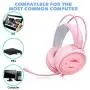 Dland Gaming Headset with Mic and Changeable LED Light for Laptop,Computer, Cellphone, PS4 and Xbox, 3.5mm Wired Noise Isolations Gaming Headphones with Volume Control-Pink Dland Gaming Headset with Mic and Changeable LED Light for Laptop,Computer, Cellphone, PS4 and Xbox, 3.5mm Wired Noise Isolations Gaming Headphones with Volume Control-Pink