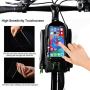 Sireck Phone Holder Bike Bag, Waterproof Top Tube Bicycle Frame Bag, 6.5 inch Touchscreen Cycling Cellphone Mount Pannier Accessories for iPhone Xs Max, Huawei