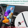 Oleaders for Galaxy A21 Case with Tempered Glass Screen Protector, Rotatable Metal Ring Holder Compatible with Magnetic Car Kickstand Case for Samsung Galaxy A21 - Blue