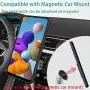 Oleaders for Galaxy A21 Case with Tempered Glass Screen Protector, Rotatable Metal Ring Holder Compatible with Magnetic Car Kickstand Case for Samsung Galaxy A21 - Blue