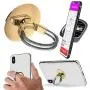 Aduro Cell Phone Ring Holder, 3 in 1 Universal Phone Ring Stand Car Holder, Finger Grip Phone Holder for iPhone, Samsung Phone and Smartphones (Gold)