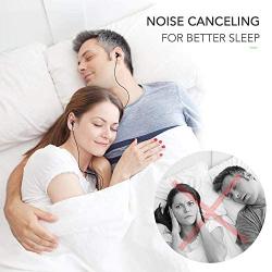 NUBWO Sleep Earplugs,Noise Isolating Sleep Earbuds,Sleeping Headphone with Microphone & Unique Total Soft Silicone for Insomnia, Meditation, Side Sleeper, Snoring, Air Travel, ASMR,Relax (Black)