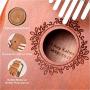 Upgraded version Kalimba Thumb Piano 17 Keys finger piano kalimba with Mahogany Portable Mbira Gift for Kids Adult (vintage red)
