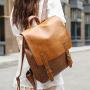 Zebella Vegan Leather Backpack Purse Vintage Laptop Bookbag for Women Men
