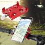 Enrilior Bicycle Aluminum Alloy Mobile Phone Bracket Bike Handlebar Clip Stand Navigation Holder(Red)