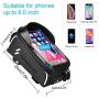 Bike Phone Front Frame Bag - Waterproof Bicycle Top Tube Cycling Phone Mount Pack Phone Case for 6.5’’ iPhone Plus xs max