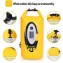 Floating Dry Bag Submersible Waterproof, with Bluetooth Speaker Solar Light - 20L Roll Top Dry Sack Keeps Gear Dry for Men Women Kayaking, Beach, Rafting, Boating, Hiking, Camping and Fishing