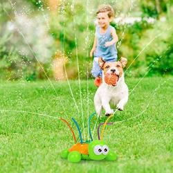 Libay Sprinkler for Kids Outdoor Water Toy, Cute Turtle Swirl Spinning Sprayer for Backyard and Lawn, Summer Fancy Gift for Boys Girls Pets