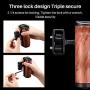 UURig 1/4" Wood Handle Grip Left Right Universal for Camera Cage Dual Hold Use Available, for Smartphone Video Rig Video-graphy Accessories Mobile Filming Hold Bracket
