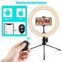 Ring Light,10.2" LED Ring Light with Stand and Phone Holder,Desktop Ring Light for Phone,3 Light Modes 10 Brightness,Dimmable Beauty Fill Ringlight for YouTube Video/Live Stream/Makeup/Photography