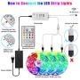 50FT/15M LED Strip Lights,TATUFY LED Light Strips Bluetooth Wireless Smart Phone App Controlled Music 5050 RGB Tape Lights for Home Party Birthday Bar Club Decoration