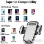 [Upgraded] Car Cup Holder Phone Mount Adjustable Automobile Cup Holder Smart Phone Cradle Car Mount for iPhone 11 Pro/XR/XS Max/X/8/7 Plus/6s/Samsung S10+/Note 9/S8 Plus/S7 Edge(Grey)