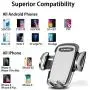 [Upgraded] Car Cup Holder Phone Mount Adjustable Automobile Cup Holder Smart Phone Cradle Car Mount for iPhone 11 Pro/XR/XS Max/X/8/7 Plus/6s/Samsung S10+/Note 9/S8 Plus/S7 Edge(Grey)
