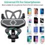 SYOSIN Bike Phone Mount, 360° Rotation Universal Bicycle Motorcycle Phone Mount Holder Handlebar Stand Cradle Clamp Compatible with iPhone 11 Pro Max/XR/XS/8/7/6s Plus 4.5"-6.5" Phone