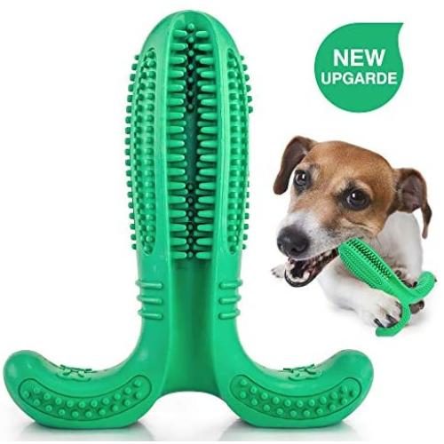 Dog Chew Toys, Upgrade Indestructible Dog Chew Toys, Premium & Healthy Natural Rubber Material Dog Toothbrush Toy, Dog Teeth Cleaning Toys for Small Puppies, Medium, Large Dogs