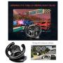 Taimot Wireless Android Controller, Game Racing Steering Wheel Compatible with PS3/PC (D-Input/X-Input) Simulated Driving Controller Vibration for Android Phone