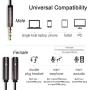 Headphone Splitter, FOBOIU Headset Splitter Separate Headphones and Mic Jack, 3.5mm Splitter Plug Compatible for PS4, Xbox One, Laptops, PC Gaming Headset, Tablet, Smartphone