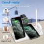 WAITIEE Updated Version,Wireless Charger 5 in 1,Qi Wireless Charging Station for Apple Watch Series 5/4/3/2/1& AirPods3/2/1 & Pencil & iPhone 11/11 Pro Max/XR/XS Max/Xs/X/8/8P (White)