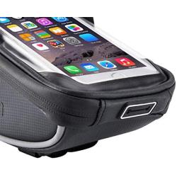 Roysberry Bicycle Accessories Cycling Bag, Bike Bicycle Handlebar Bag Waterproof Fit Below 6 Inches Phone Black, Mobile Phone Bag Plus Integrated Storage Bag