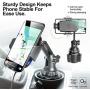 TOPGO Cup Holder Phone Mount Wireless Charger,Universal Cell Phone Holder Car Charger Wireless-Charger-Cup-Phone-Holder Fast Charging for iPhone, Samsung Galaxy