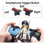 Techpitara Gaming Trigger Fire Button Gaming L1R1 Shooter Controller PUBG Red Black for Smartphones