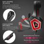 Xbox One Gaming Headset for PS4,PC,LED Light On Ear Headphone with Mic for Mac,Laptop,Nintendo Switch Games Wired Headset (Red)