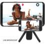LENSGO L311 Mini Tripod, 3 in 1 Portable Cell Phone Camera Tripod Stand Holder with Universial Cell Phone Clip & 1/4" Screw & GoPro Mount for iPhone Android Smartphone Canon Nikon DSLR Camera GoPro