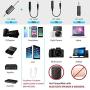 UHF Wireless Microphone System Headset Mic/Stand Mic/Lavalier Lapel Mic with Rechargeable Bodypack Transmitter & Receiver 1/4" Output for iPhone, PA Speaker, DSLR Camera, Recording, Teaching