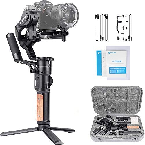 FeiyuTech AK2000S 3 Axis Gimbal Stabilizer，AK2000 S Handheld Stabilizers Compatible with Nikon Sony Canon Mirrorless and DSLR Cameras,Smart Touch Panel