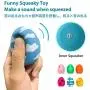 Dog Squeaky Toy, 6 PCS Latex Bouncy Egg Balls with Squeaker for Puppy Small Pet Dogs, Soft Rubber Sound Toys for Interactive Fetch Play