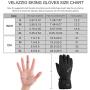 Ski Gloves - VELAZZIO Waterproof Breathable Snowboard Gloves, 3M Thinsulate Insulated Warm Winter Snow Gloves, Fits both Men & Women