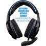 SADES SA810 Stereo Gaming Headset,Professional 3.5mm Over Ear Headphones with Mic and Volume Control,Bass Surround, Soft Memory Earmuffs Compatible with Laptop PC Mac iPad and Smart Phones (Black&Blue