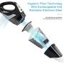 Hikeren Portable Handheld Vacuum Cleaner Cordless, Powerful Suction Cleaner, Rechargeable 12V Lithium with Quick Charge, Wet Dry Vacuum Mini Cleaner for Pet Hair, Gravel Cleaning, Black