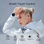 Wireless Earbuds, Bluetooth 5.1 Wireless Noise Cancelling Earbuds with LED Display Charging Case, Touch Control Wireless Headphone IPX7 Waterproof in-Ear Earphones with Built-in Mic for Sports,Work