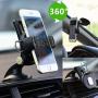 Moonxiao Universal Car Dash Mount Phone Holder Dashboard & Windshield Suction Cup Phone Mount Adjustable 360° One Touch Lock Cell Phone Cradle for iPhone Galaxy Note Any Smartphone GPS Device, Black