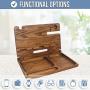 Brown Wash Wood Charging Station. Two Cell Phone Stand Holder. Men Gadget Dock Accessory Organizer. Nightstand Docking Tablet Father Desk Storage Decor Big Husband Dresser Valet Tray Dad Birthday Gift